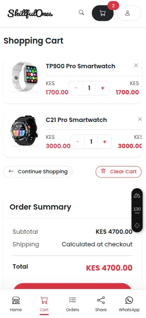 Seller dashboard showing new order